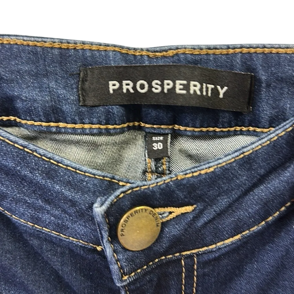 Prosperity Lena Eco Stretch Denim Skinny Released Raw Hem Blue Jeans Waist 30 - Image 11