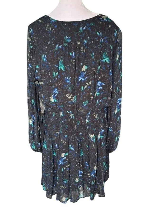 Anthropologie - Ruched Floral Long Sleeve Mini Dress Sz XL - Image 7