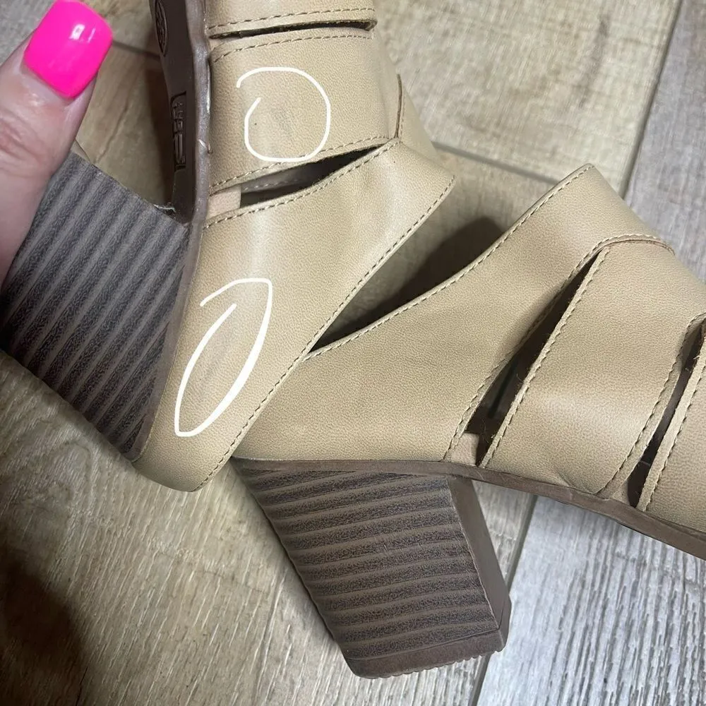 TIME & TRU Memory Foam Mule Bootie Nude Block Heel Women's 6.5 US 37.5 EU - Image 7