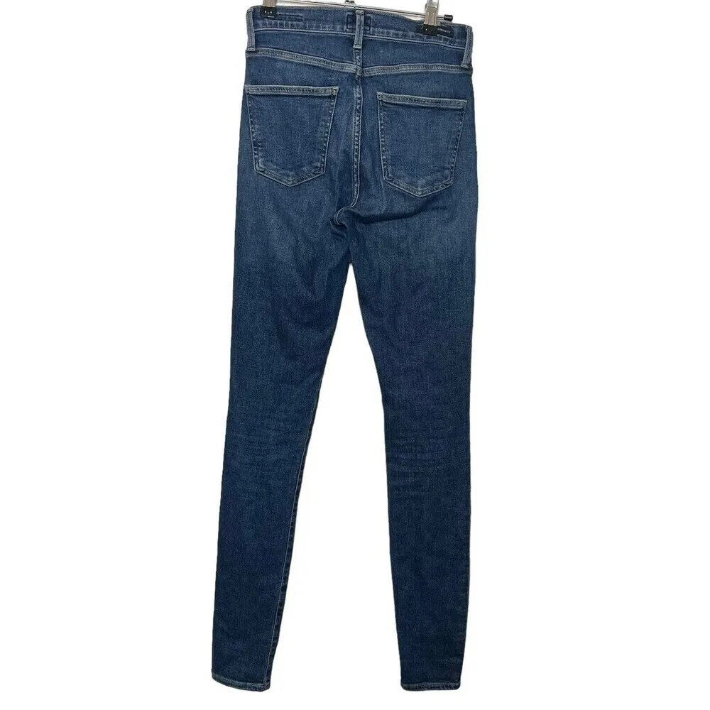 Citizens Of Humanity Rocket Blue Mid Rise Skinny Blue Denim Jeans Womens Size 25 - Image 5