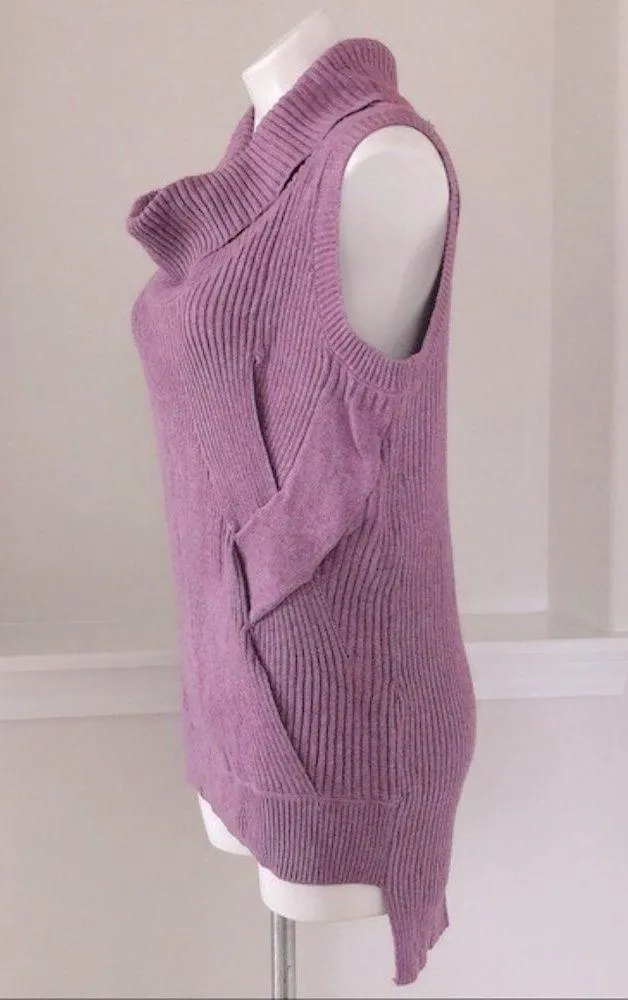 Zero Degrees Turtleneck Sweater Purple Sleeveless Size S NWT $178.00 - Image 6
