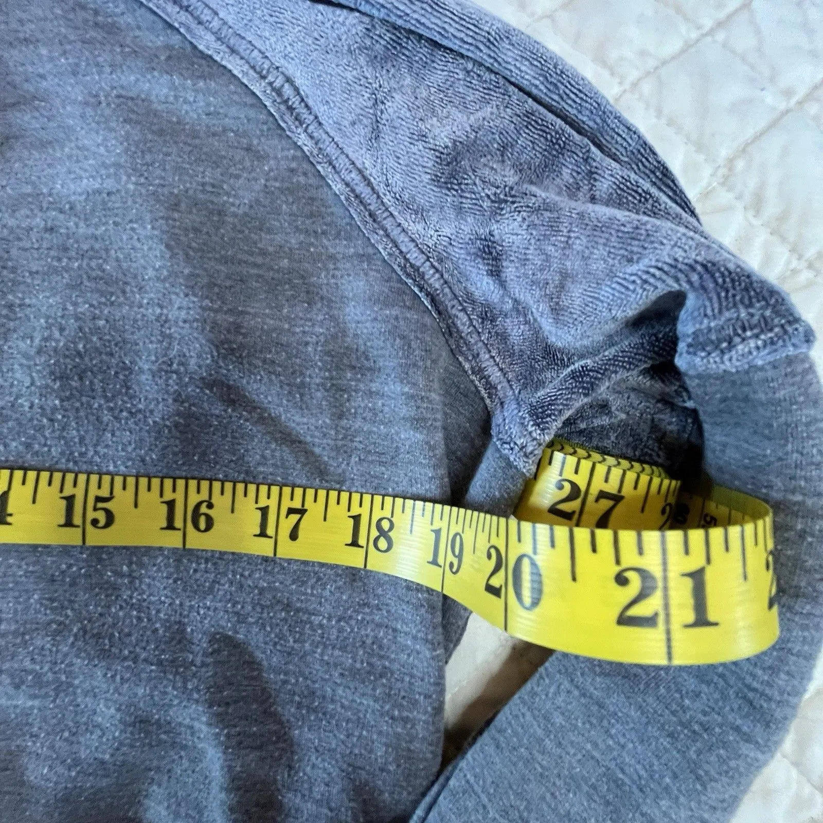 Y2K Lucky Brand Sweatsuit Open Back Terry Velvet Soft Gray Size Small Cuffed - Image 5