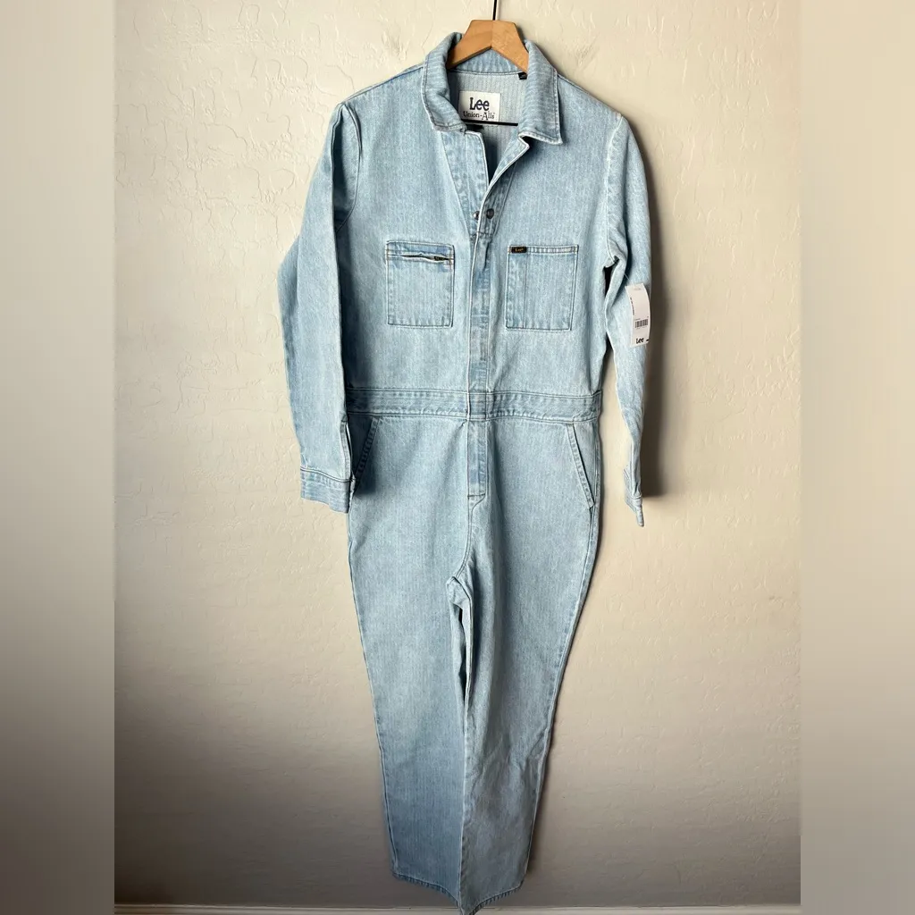Free People x Lee union all denim jumpsuit NWT medium - Image 5