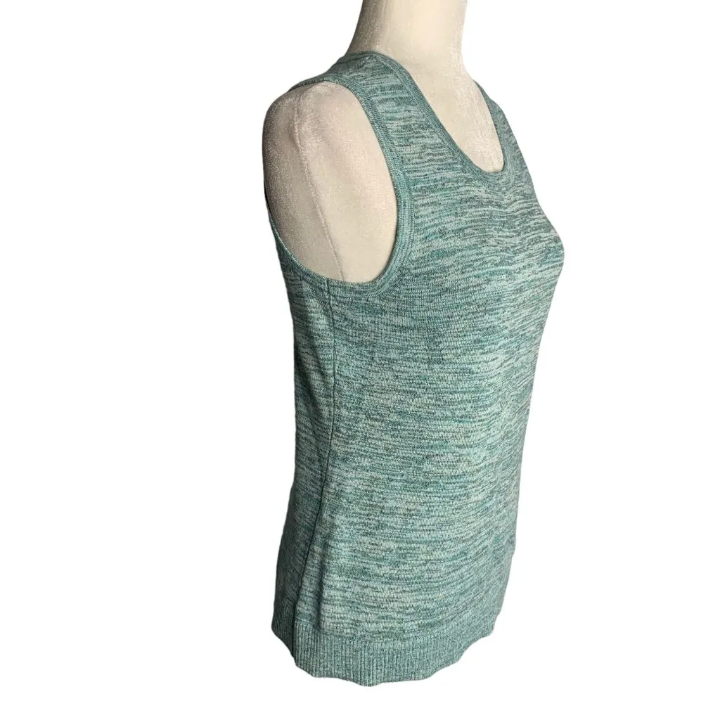 Christopher Banks Knit Sweater Vest Tank S Marled Green Sleeveless Scoop Neck - Image 5