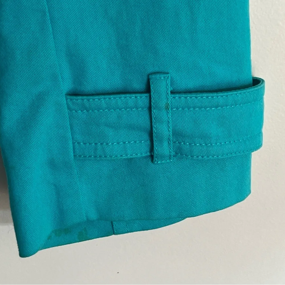 Women’s Neiman‎ Marcus Exclusive Teal Lightweight Spring Jacket Size Medium - Image 3