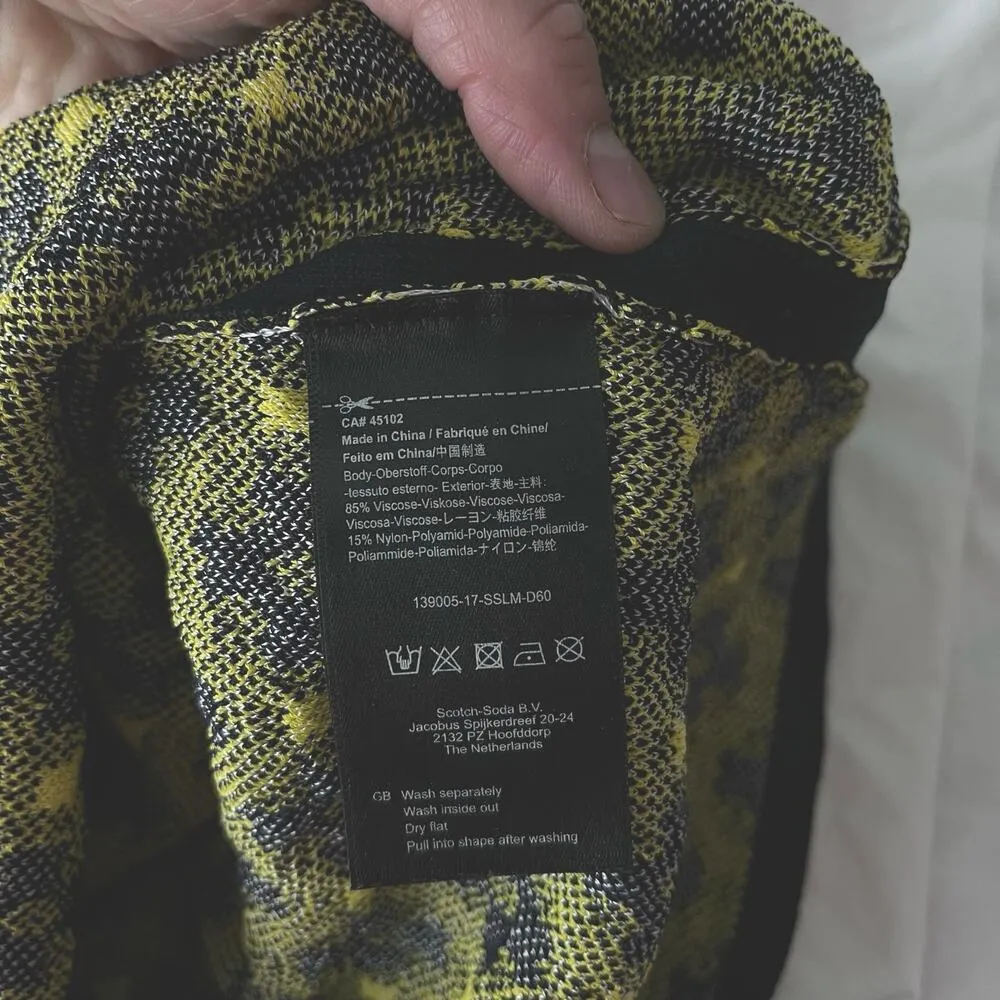 Scotch & Soda Maison Scotch Yellow &Blue Geometric Print Wide Sleeve Tank Top XS - Image 6