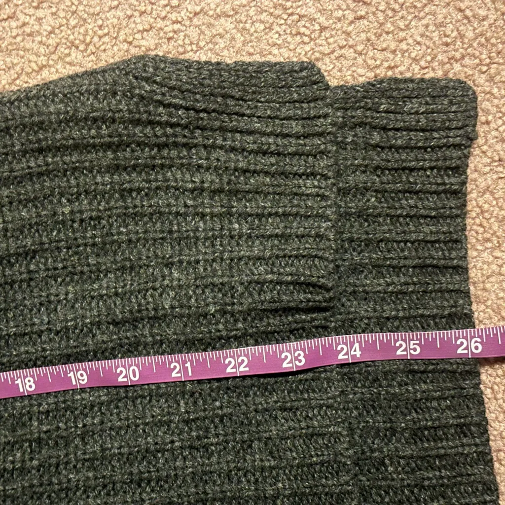 J. Crew Women’s 100% Wool Tunic Sweater Charcoal Gray Sz Small Pointelle Crew - Image 6