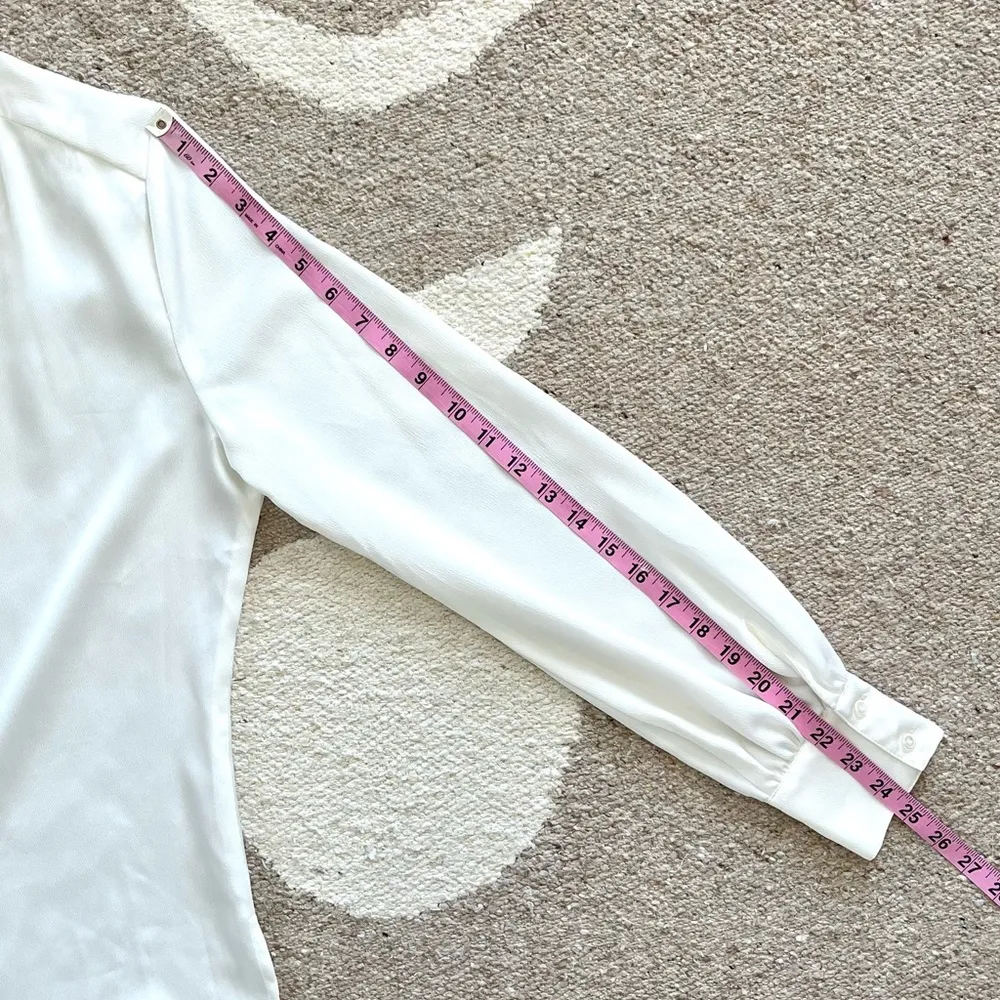 1. State Optic White One Shoulder Long Sleeve Blouse Small - Image 7