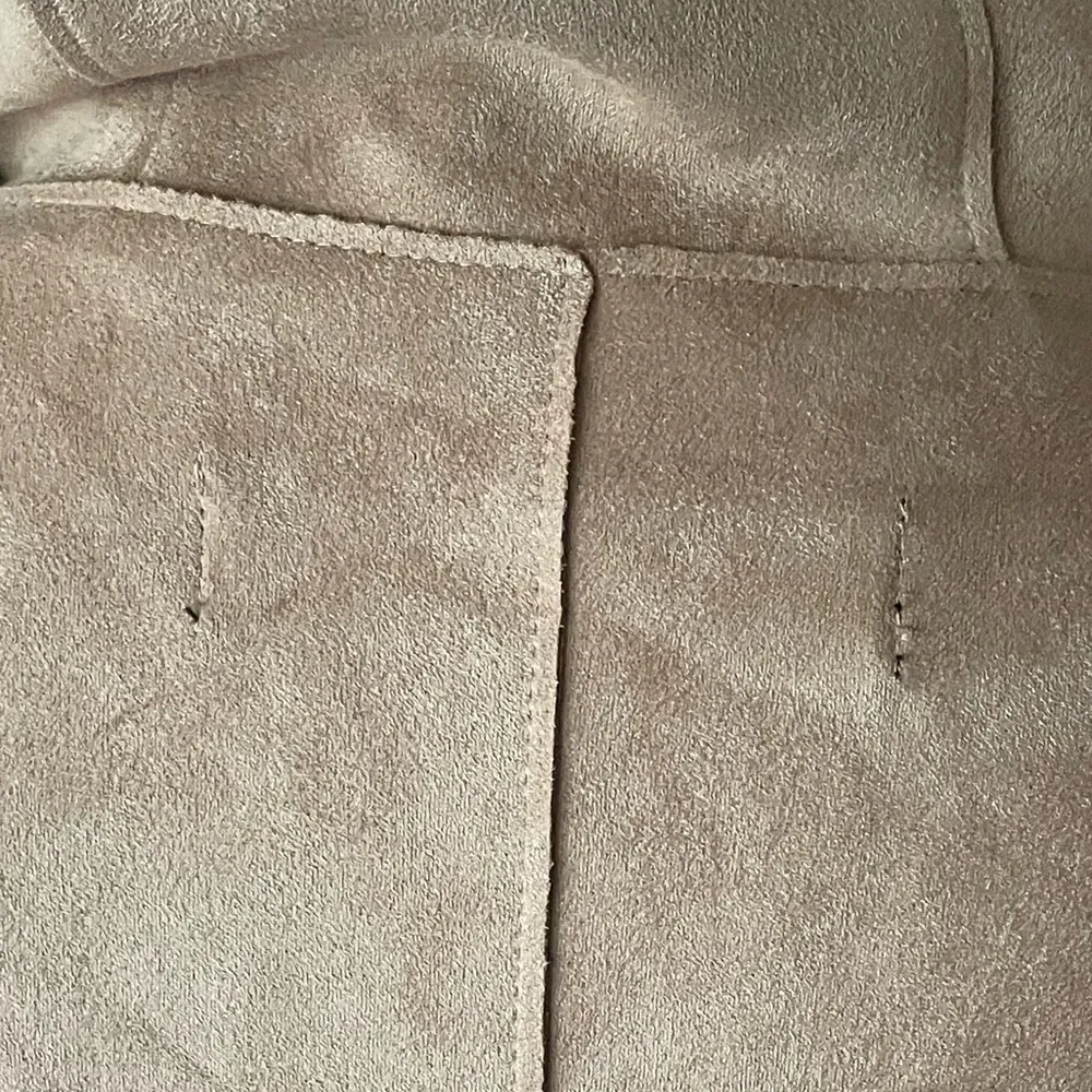 Zara faux suede zip up hooded jacket size M fall closet staple warm outdoors - Image 9