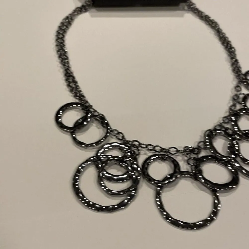 NWT $20 - Apt. 9 Gunmetal Tone Metal Chain With Circle Dangles - Image 8