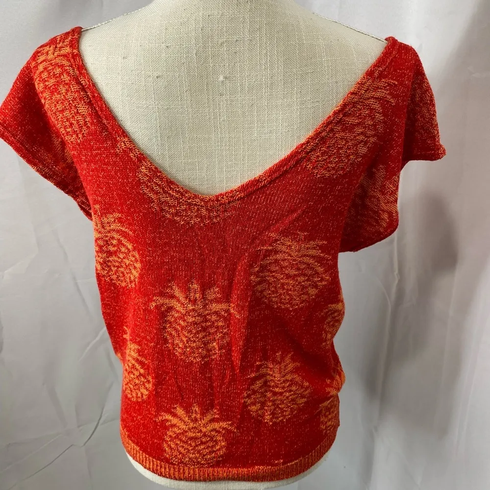Alain Manoukian boat neck top Orange Size M - Image 5