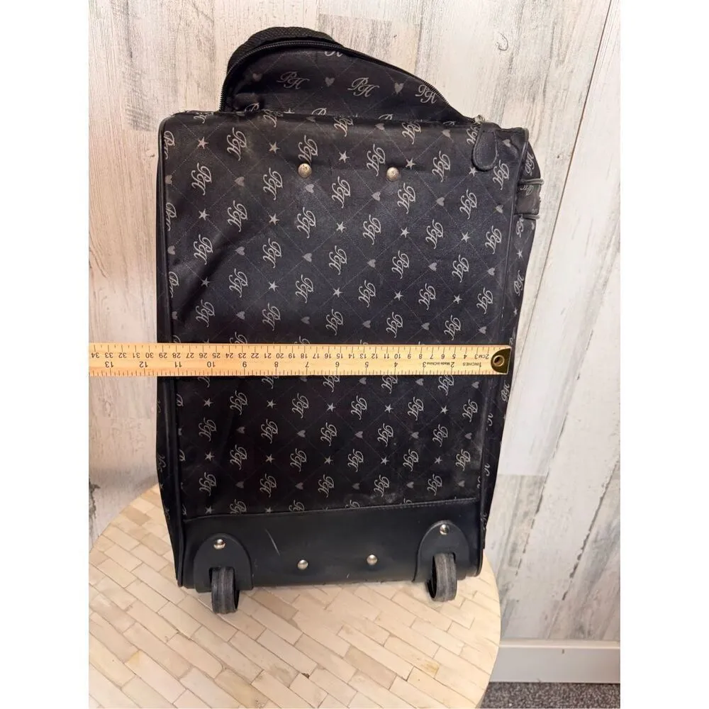 Paris Hilton Rolling Carry On Travel Bag Heiress By Paris Hilton Pink Liner Black - Image 9