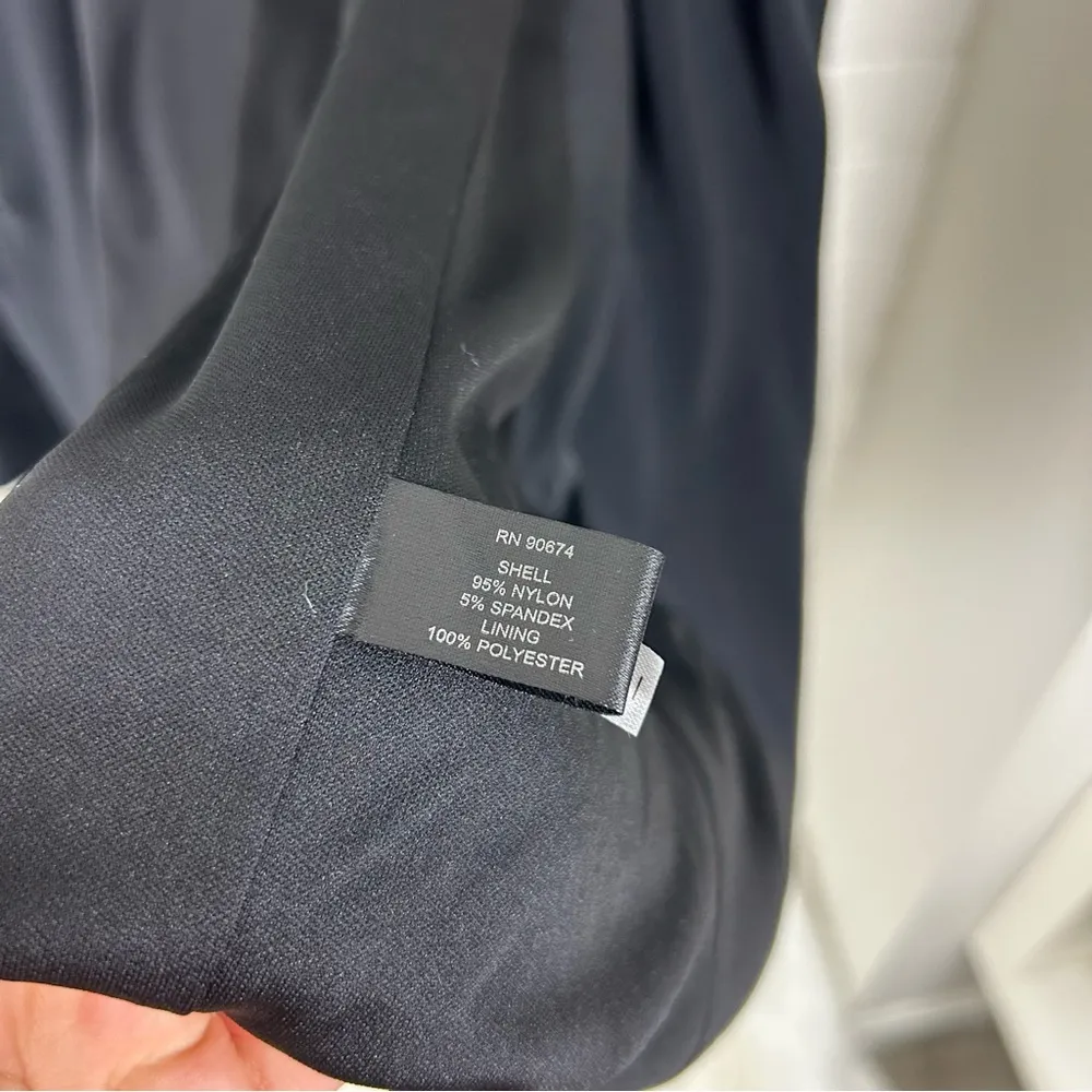 Boston Proper Black Stretch Knit Classic Blazer Size 16 - Image 8