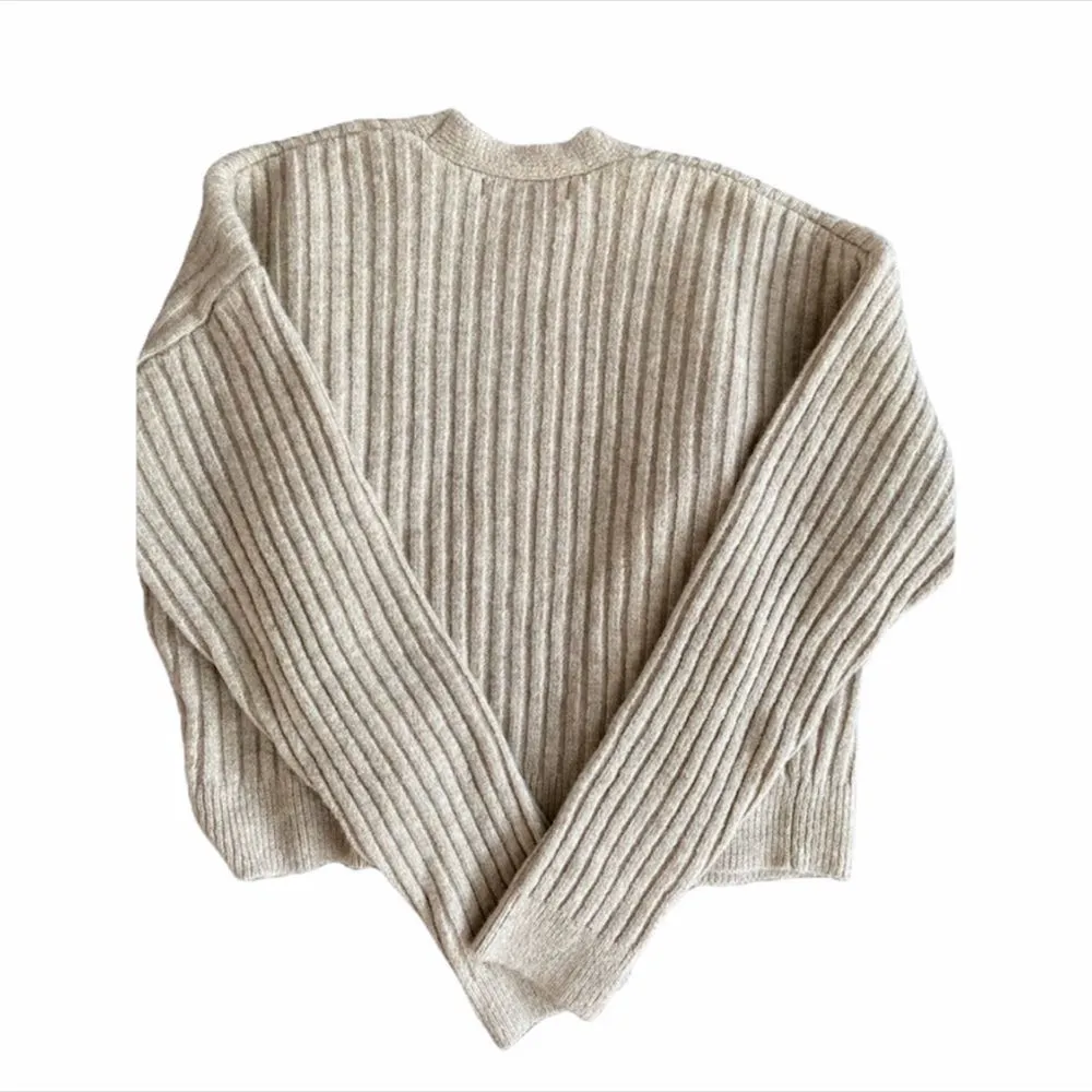 ✨ sand skinny rib cropped cardigan✨ - Image 7