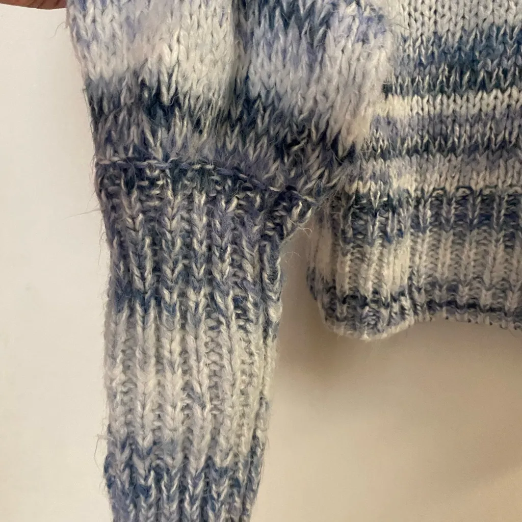 Wild Fable Womens Knit Sweater XS  34” Blue White Stripes Striped Beach Coastal - Image 5