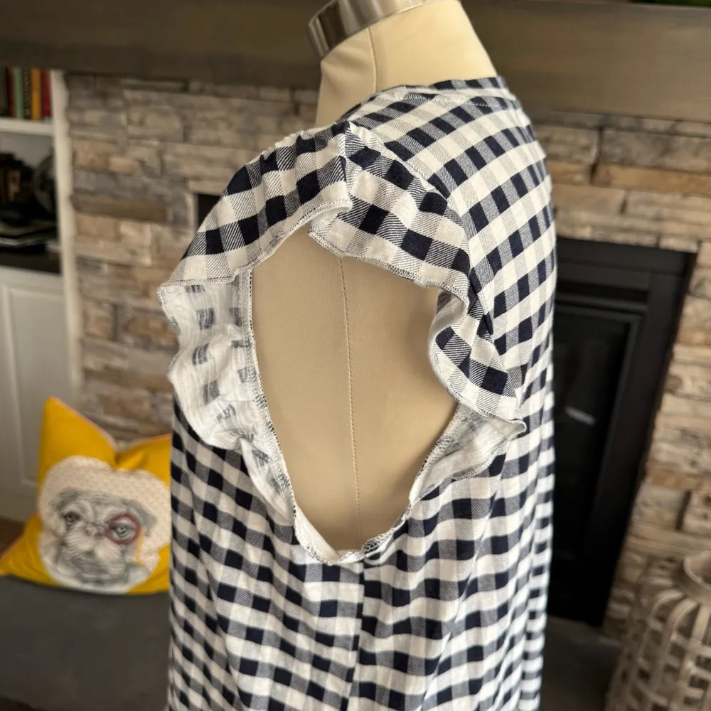 Maurices Black and White Checkered Short Sleeve Top - Image 5