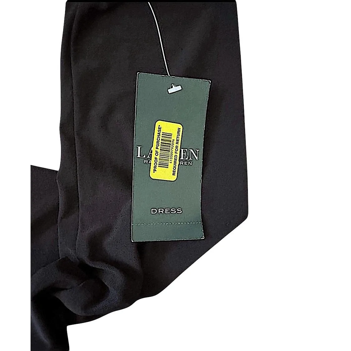 Lauren Ralph Lauren Two-Tone Black White Stretch Midi Dress Modern Elegant - Image 6