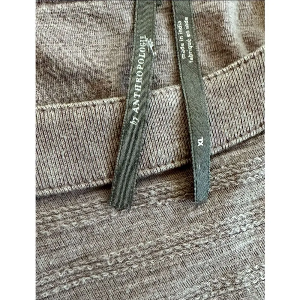 Anthropologie Delilah Button Shoulder Top Gray Minimalist Sz XL - Image 4