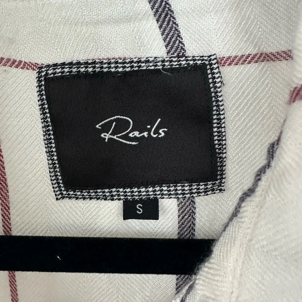 Rails Hunter Soft Slouchy Oversize Dolman Sleeve Button Down Shirt Open Pocket S - Image 9