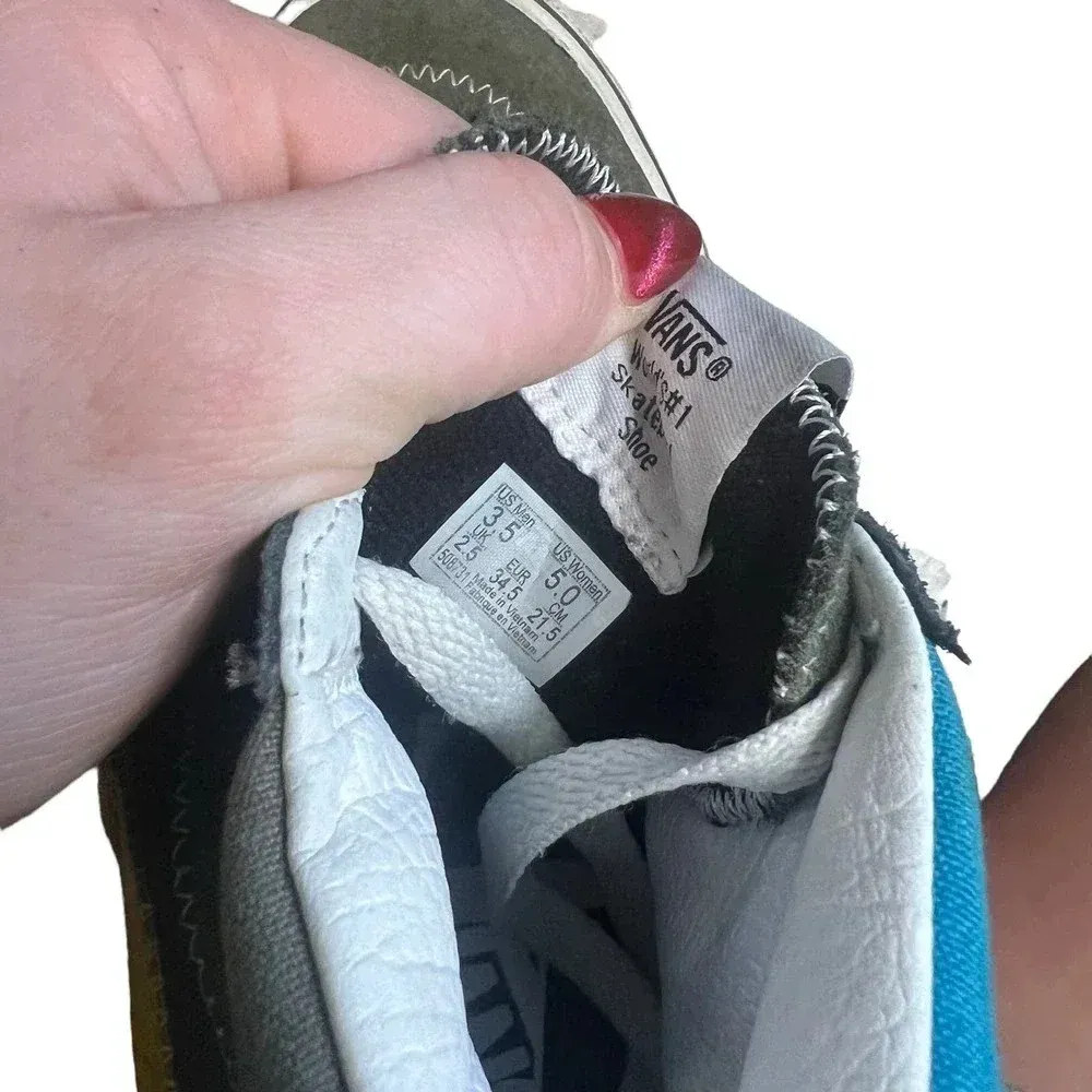 Vans‎ Sk8-Hi Zig Zag High Top Sneakers Multicolor Skate Shoes Women’s Size 5 - Image 8