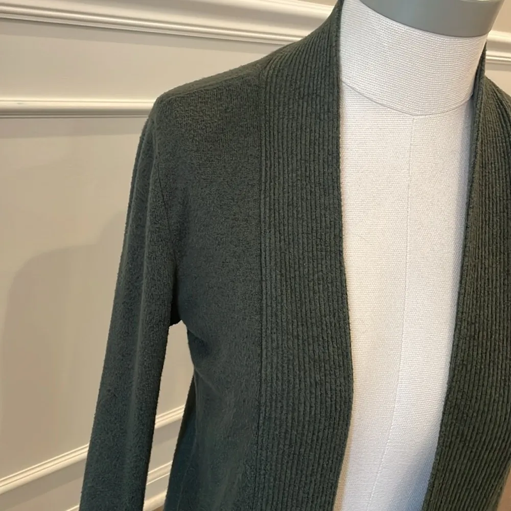 Market & Spruce Green Brushed Open Cardigan - Size XS - Image 3