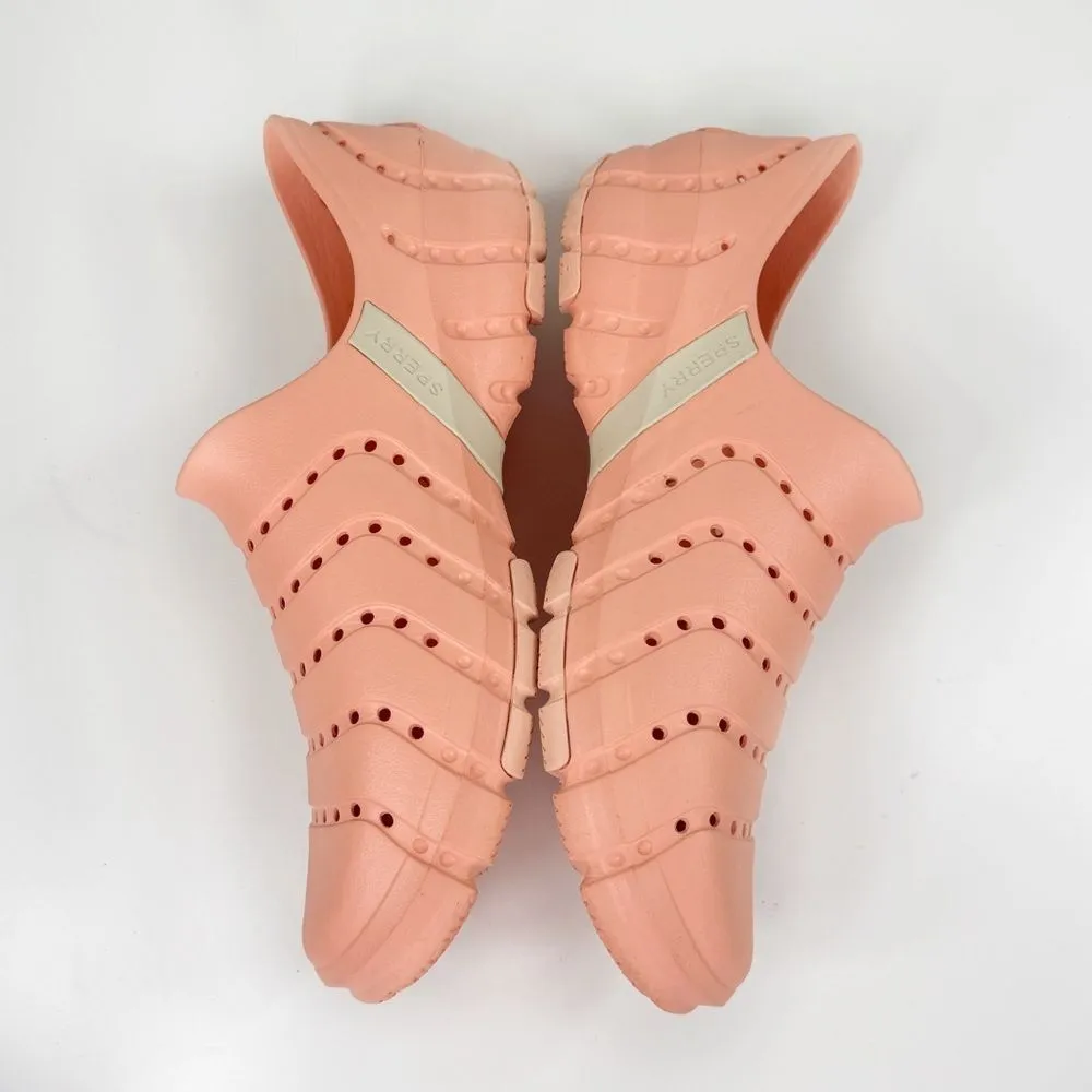 Sperry Water Strider Perforated Slip On Sneaker Shoe Peach Orange‎ 9 Women 8 Men - Image 5