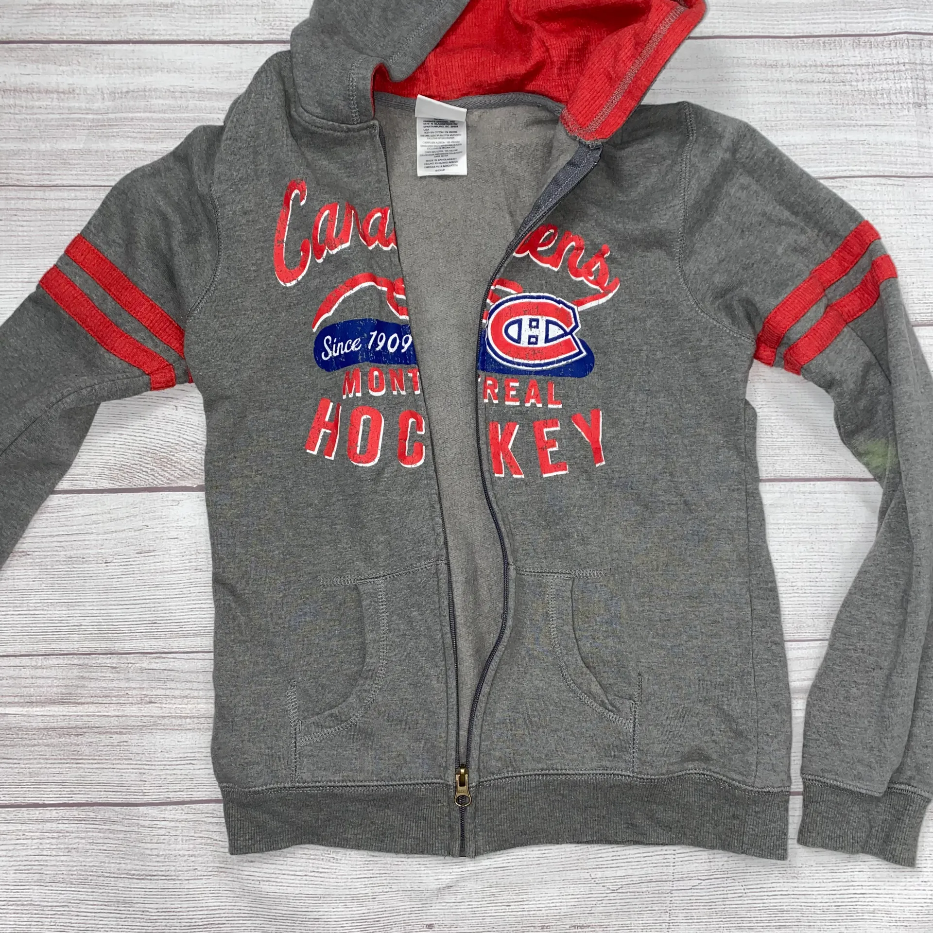NHL graphic print zip up hoodie/jacket sz small - Image 7