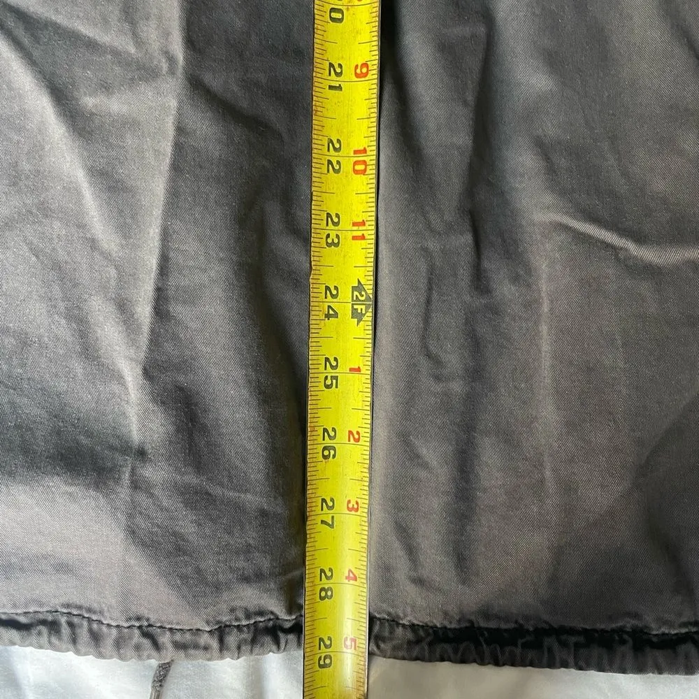 Aritzia Talula Faded Black Cotton Field Jacket w/ Pockets, Faux Leather Sleeves - Image 9