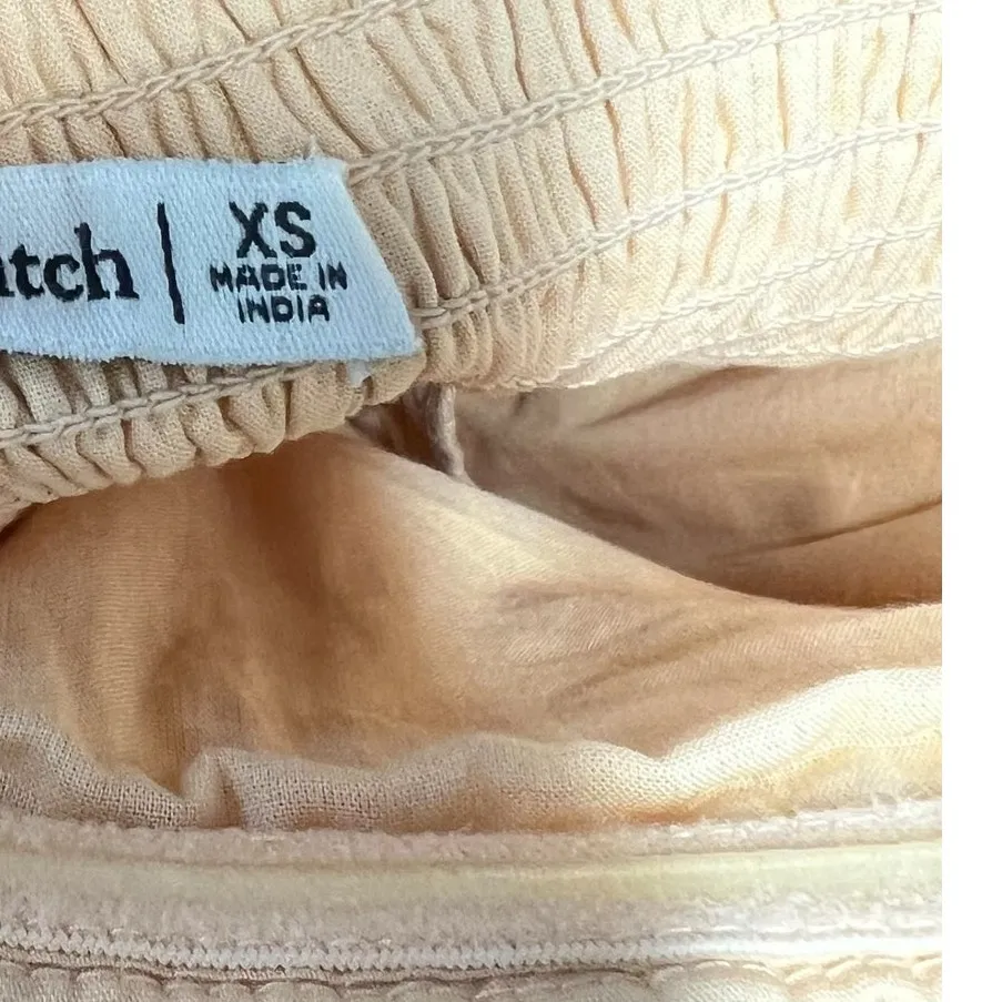 Abercrombie & Fitch Poplin Strapless Midi Dress Pleated Orange‎ Size XS - Image 12