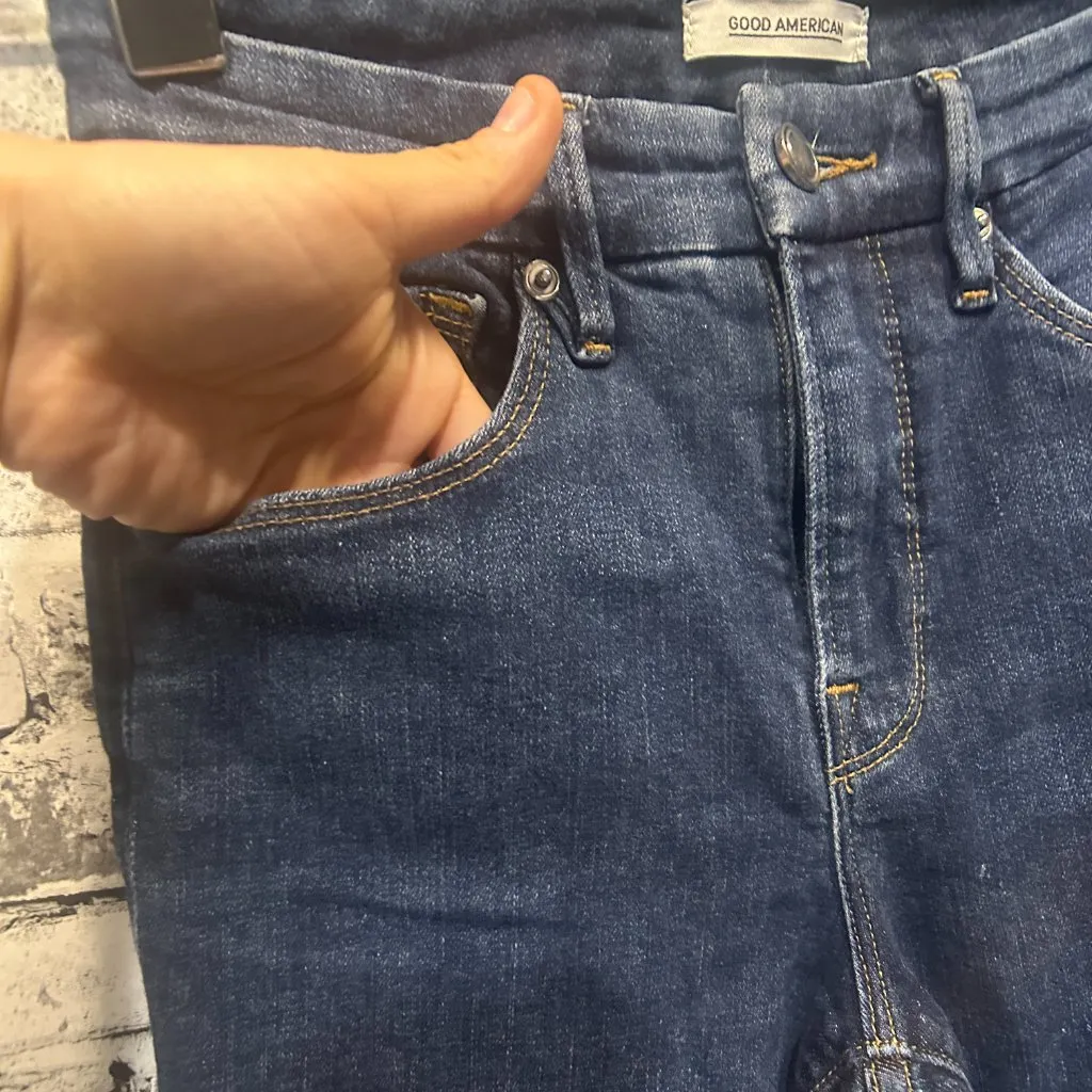 EUC Good American "Good Legs" Blue Jeggings Size 2/26 Waist - Image 4