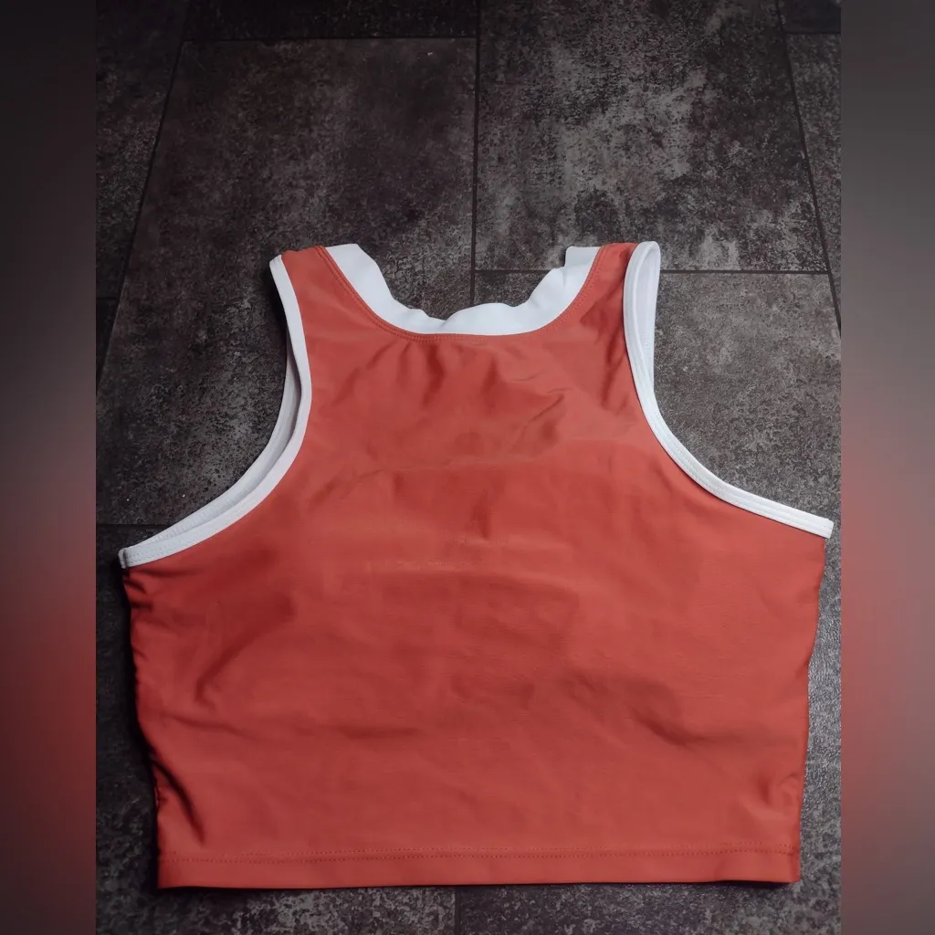 New! Burnt Orangish Brown Swim Top Orange - Image 3