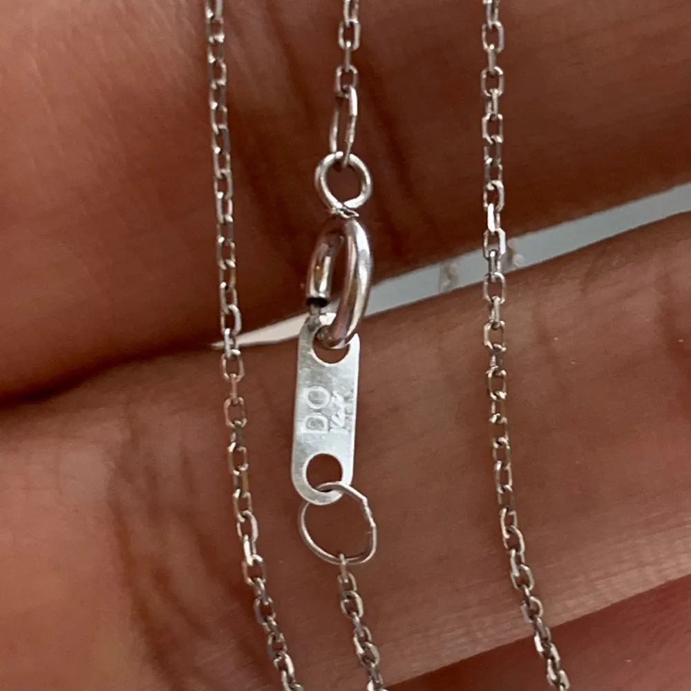 14k White Gold Cable Link Chain - Image 2