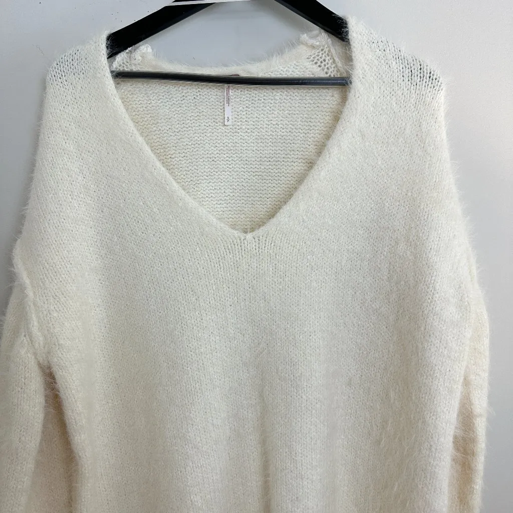 FREE PEOPLE Sparrow Pullover in Ivory Size Small - Image 3