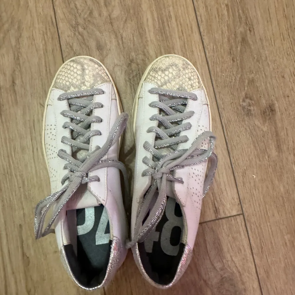 P448 SNEAKERS made in italy white with snakeskin print size EURO 35 - Image 3