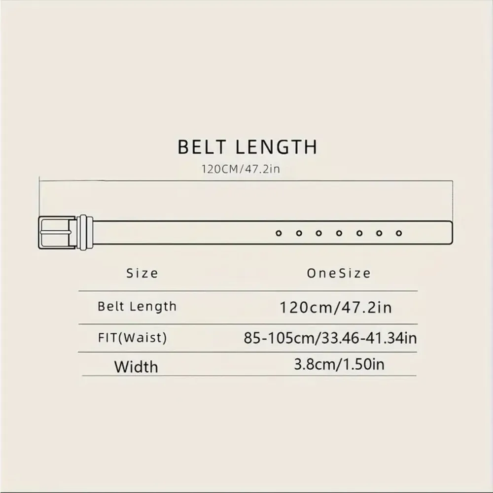 Gray Fashionable Embossed Faux Leather‎ Belt Oval Flower Leaf Buckle Stylish - Image 7