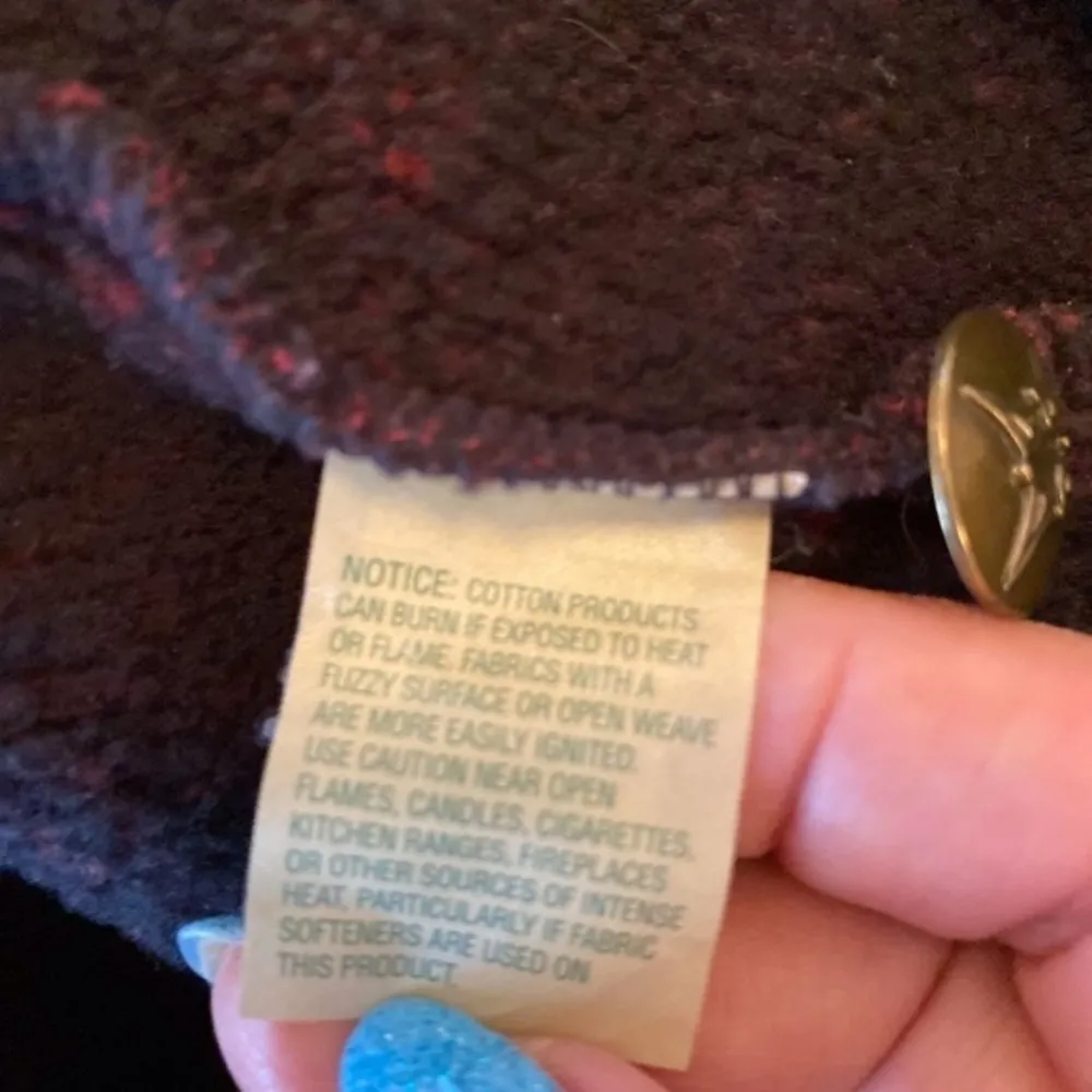 Vintage LL Bean Burgundy Cardigan Sweater Button Up Tweed - Size M - Image 9