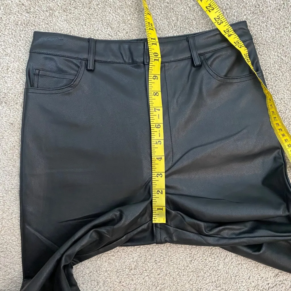 Bardot Alesi Vegan Leather Straight Leg Pants Womens Size S Black‎ - Image 6