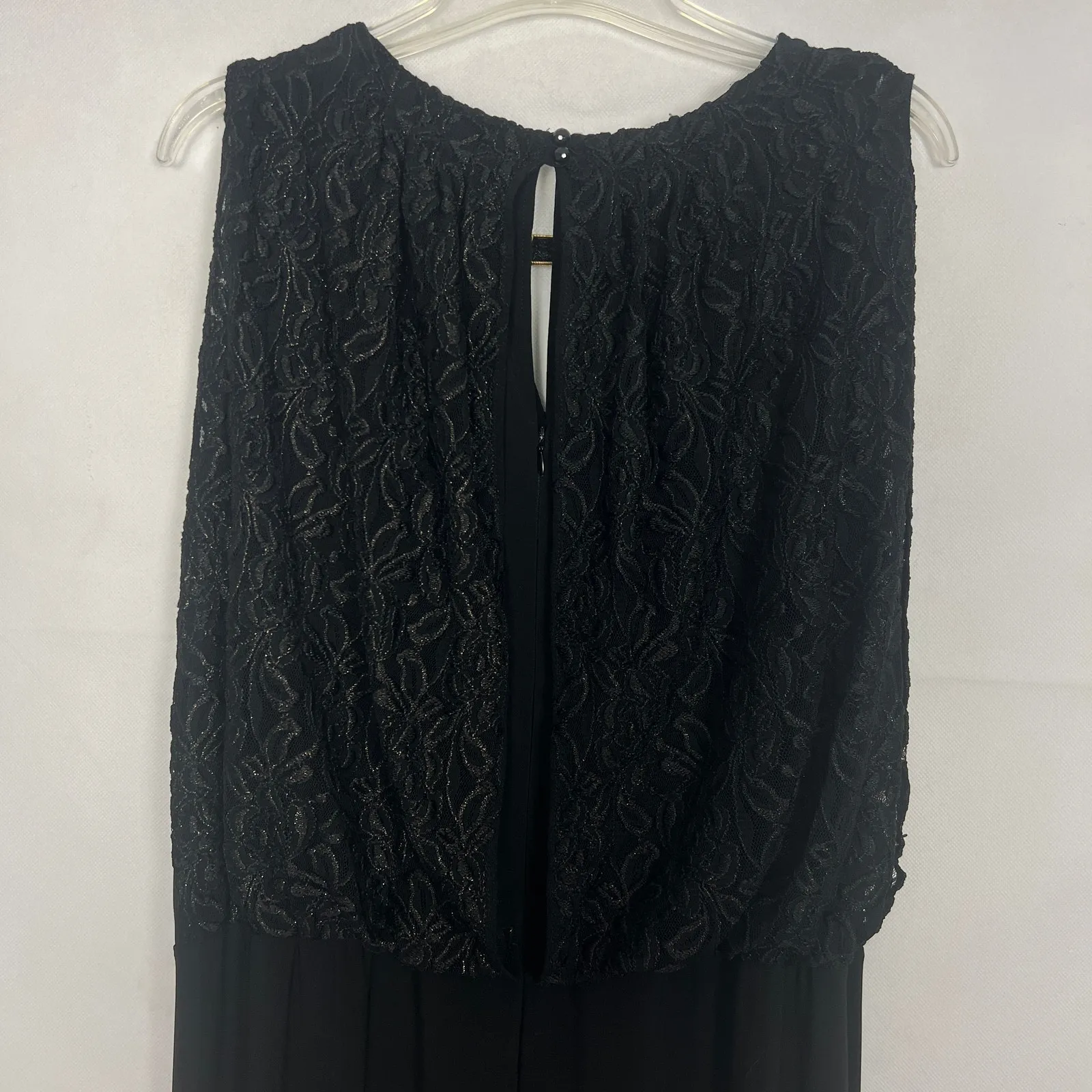 Perceptions  Lace Sleeveless Black Jumpsuit Size 16 Party Cocktail Evening - Image 8