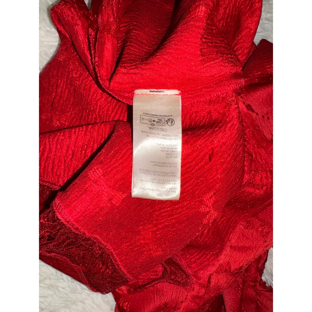 NEW FREE PEOPLE Foolish Heart Midi Dress Red Dahlia Combo Sz XS - Image 6