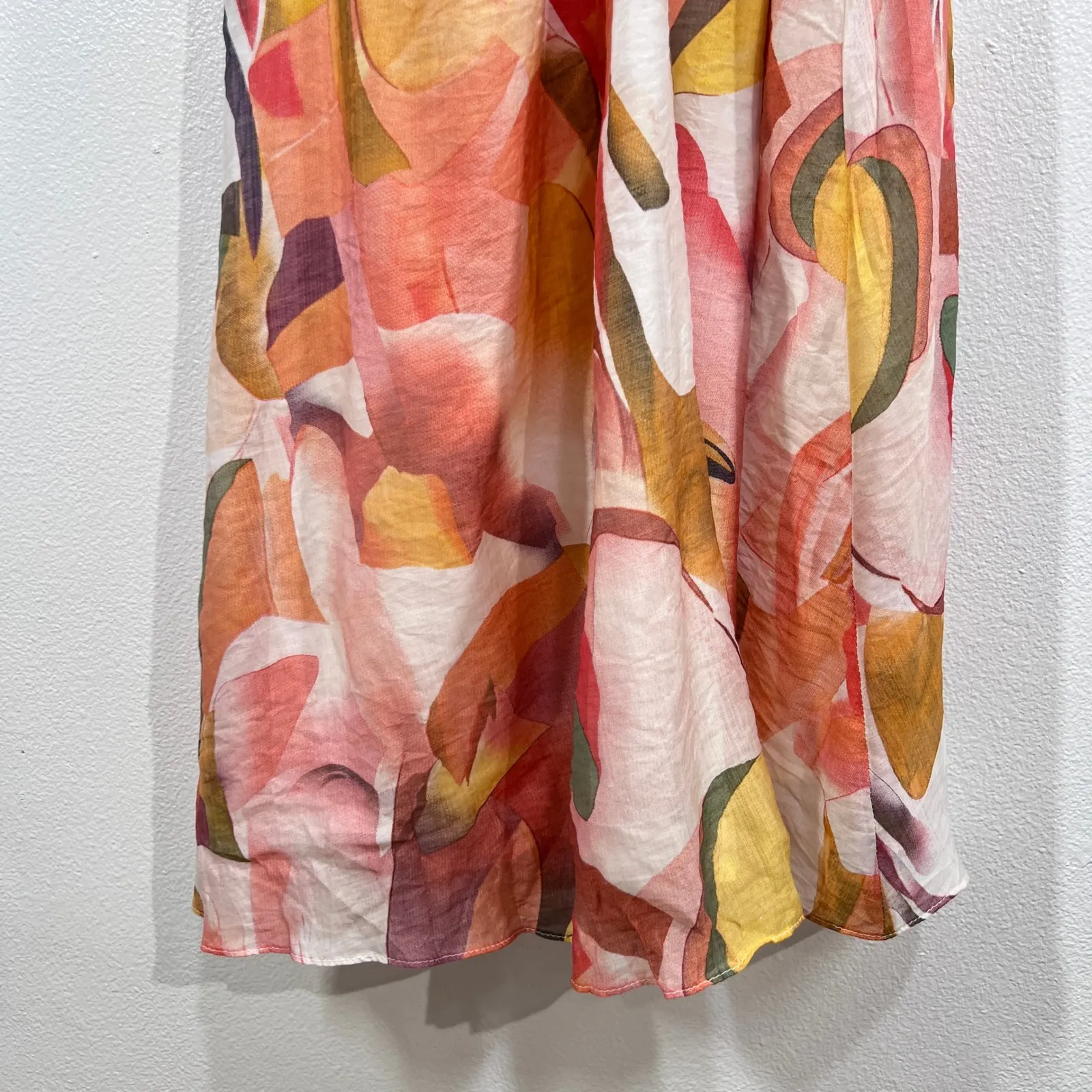 Petal & Pup Laquin Long Sleeve Maxi Dress Abstract Floral‎ Cutout Bow Back Large Pink - Image 8