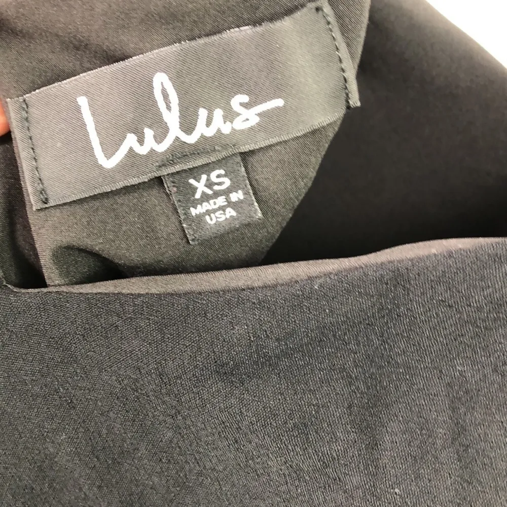 Lulus - Long Sleeve Flutter Dress Black - XS - Image 6