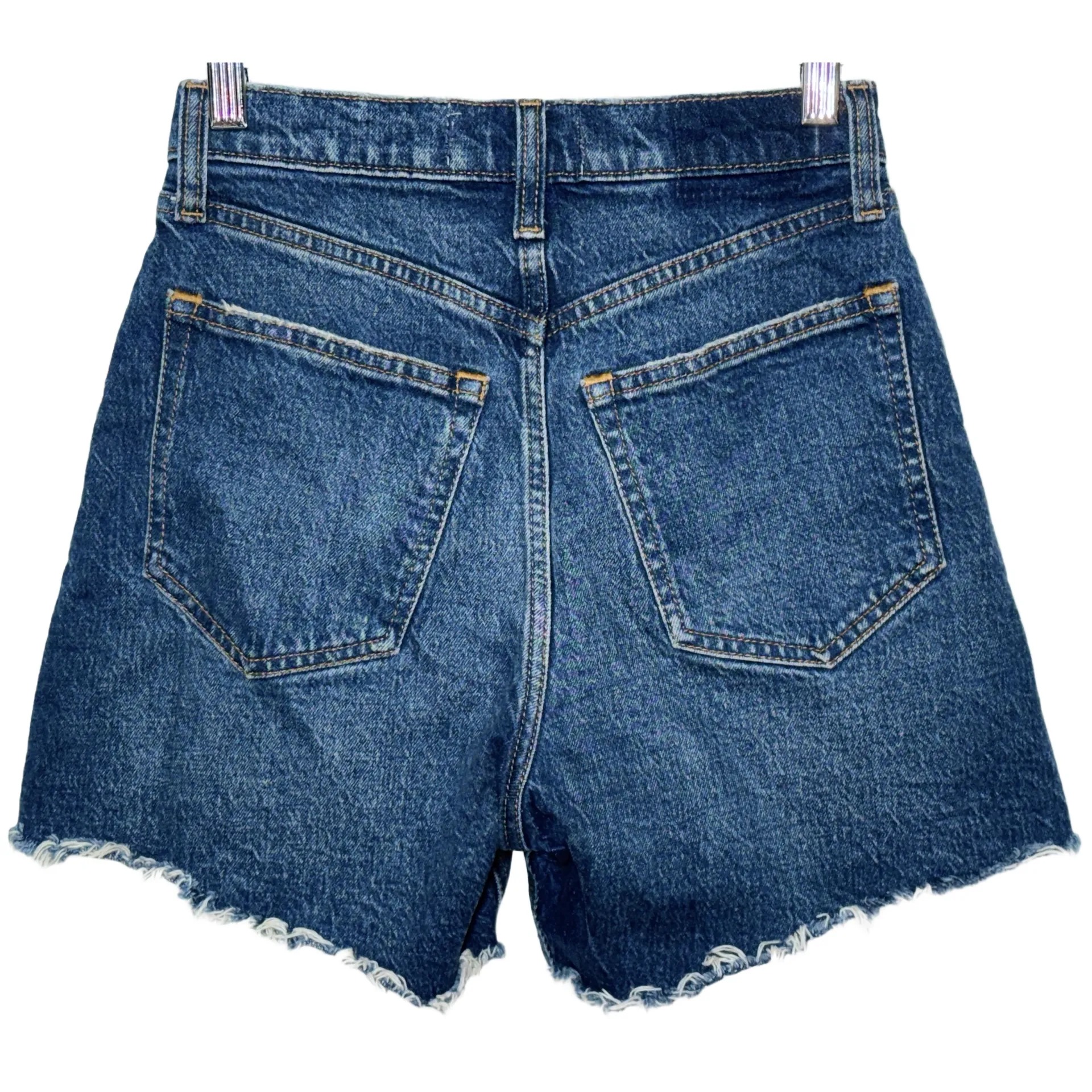 NEW Abercrombie & Fitch Dad Short High Rise Blue Denim Jean Shorts Size 23 000 - Image 2