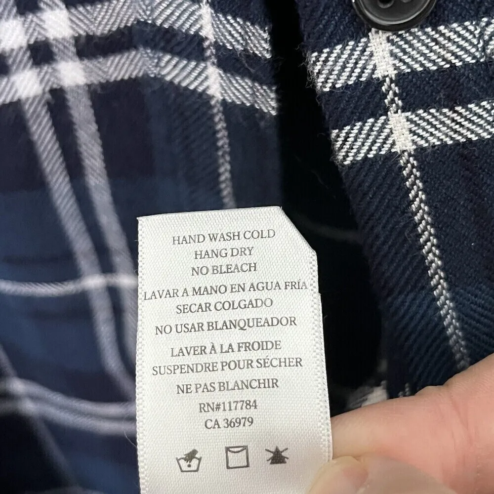 RAILS Bianca Shirt Dress Size Small Plaid Rayon Long Sleeve Mini Button Down - Image 10