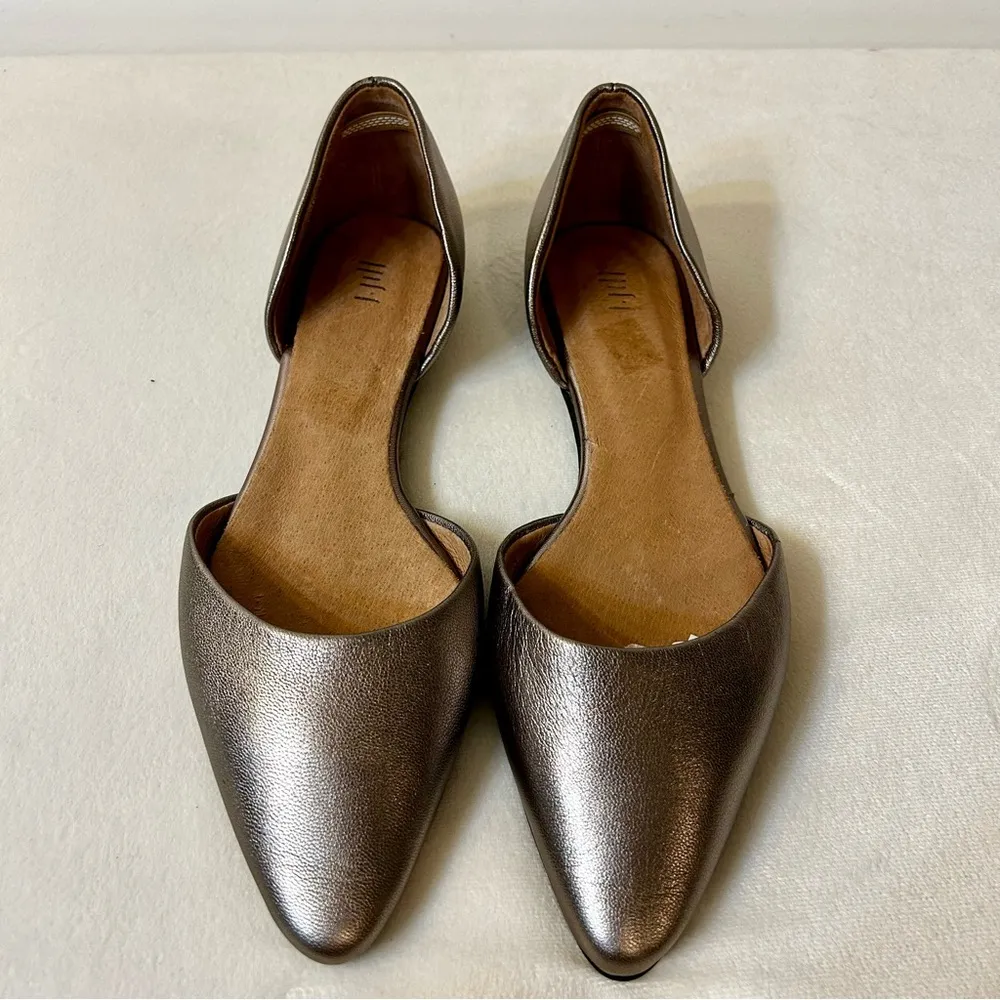 J.Jill Ida D’Orsay Metallic Pewter Flat Size 9.5 Gray - Image 4