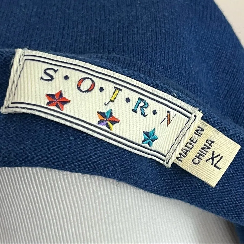 Sojrn Navy Blue Silk Blend Knit Shell Tank Xl - Image 4