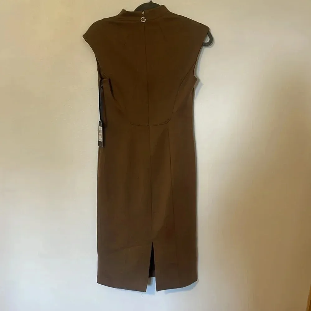 Tommy Hilfiger Women's Sheath Scuba Sleeveless V-Neck Dress NWT size 2 - Image 10
