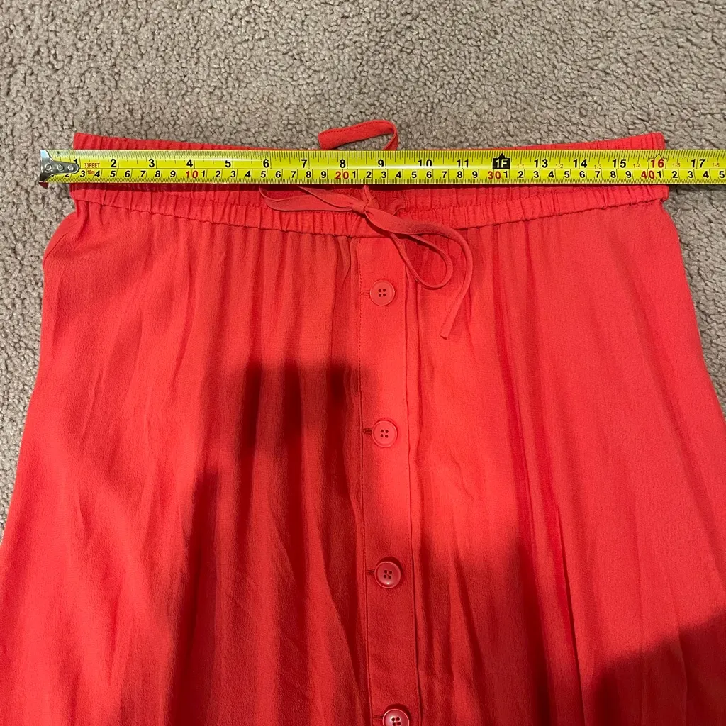 TALBOTS Trending Button Front Drawstring Peasant Midi Skirt - Image 5