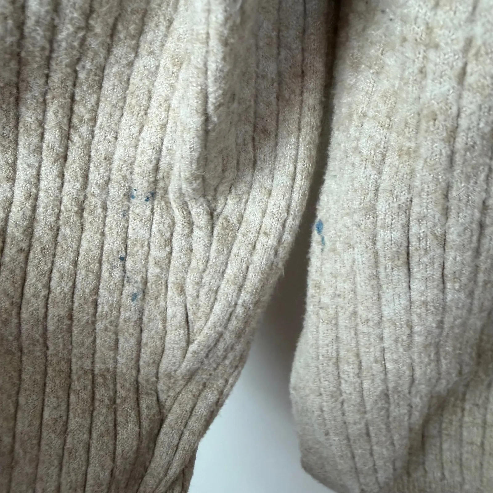 Saturday Sunday Anthropologie Henley Sweater Size XS Beige Ribbed Pullover Comfy Tan - Image 6