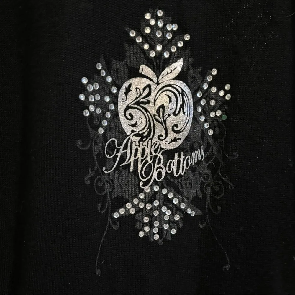 Women’s Y2K Vintage Apple Bottoms black snowflake hooded sweater dress size lg - Image 4