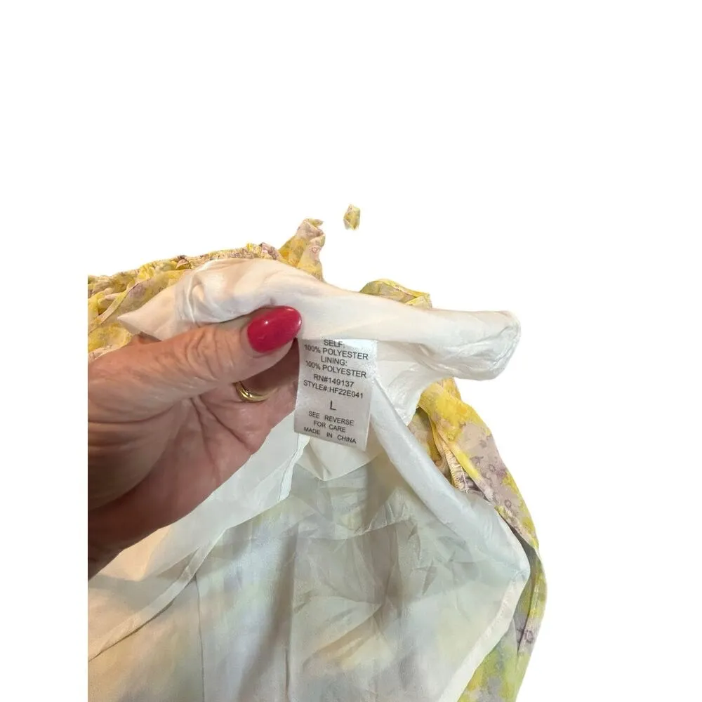 Watercolor Floral Babydoll Dress - Size  L - Image 11